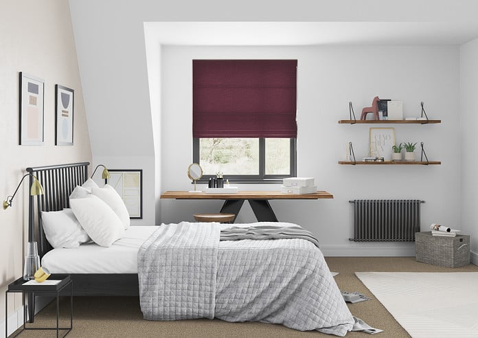 Maurice, Aubergine - Twist&Fit Roman Blind - Image 5